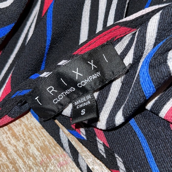 TRIXXI STRIPED ROMPER BLACK WHITE RED BLUE SMALL - Picture 4 of 4